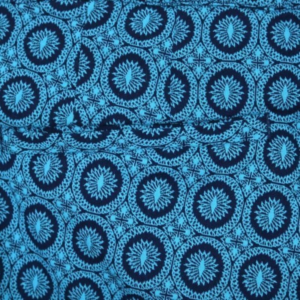 Lane Bryant Ashley Crop Pants Curvy Blue Teal‎ Jacquard Stretch 20 - Picture 11 of 12
